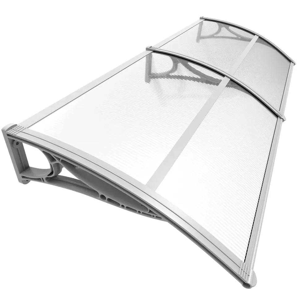 VOUNOT pensilina porta 200x80 cm grigia trasparente anti UV
