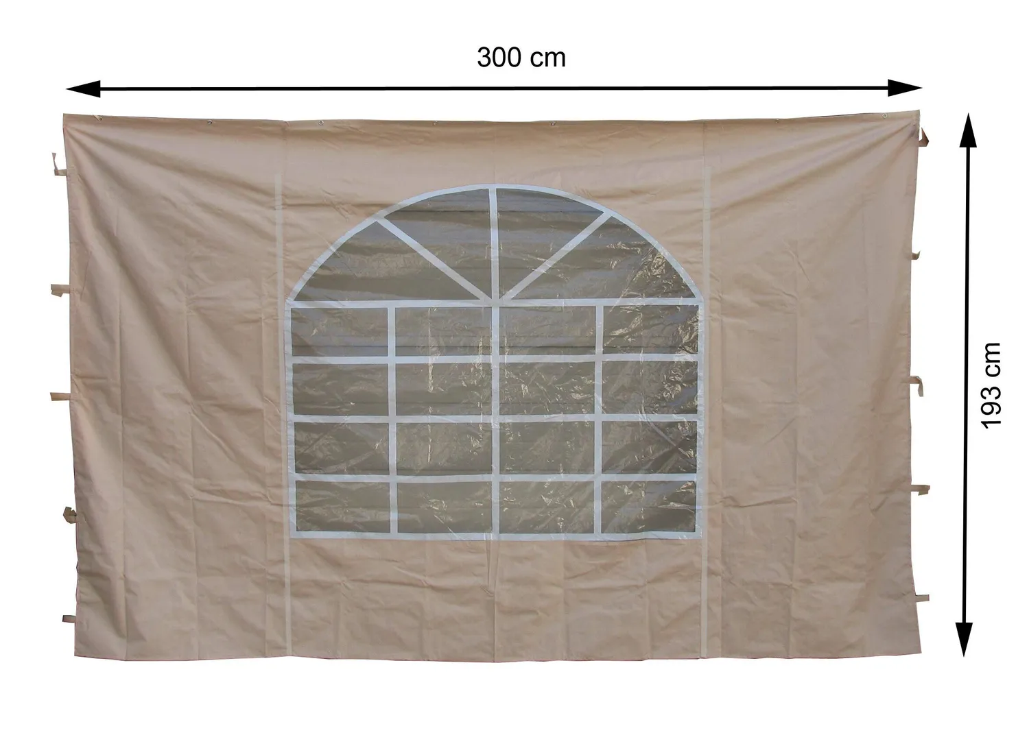 Quick Star Sahara 2 pareti laterali gazebo 3x3 m sabbia finestra