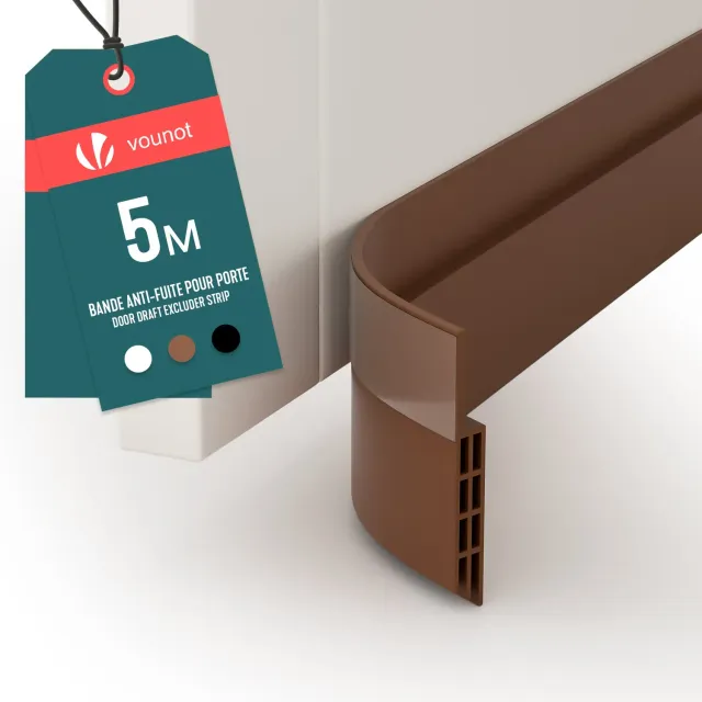 VOUNOT Paraspifferi adesivo 5 m marrone per porte