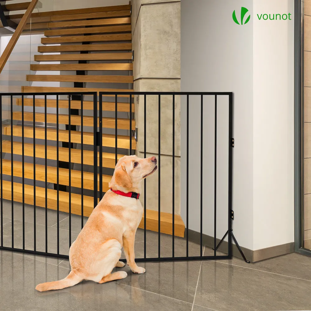 VOUNOT 3M 5 Pannelli Barriera Sicurezza Nera 300 cm Pieghevole