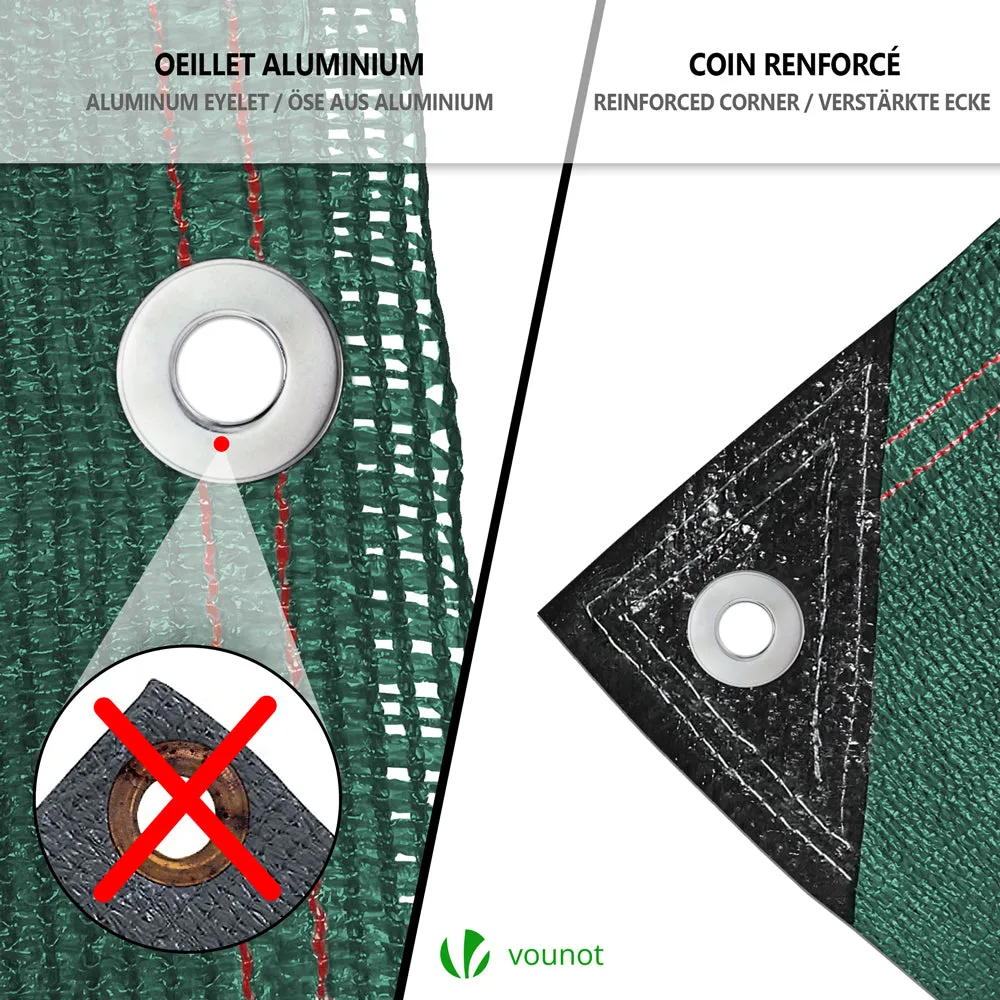 VOUNOT telo frangivista 1,5x20m verde occultante 95%