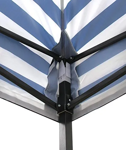 All Seasons Gazebos Robusto 2x2 m gazebo pieghevole strisce blu impermeabile