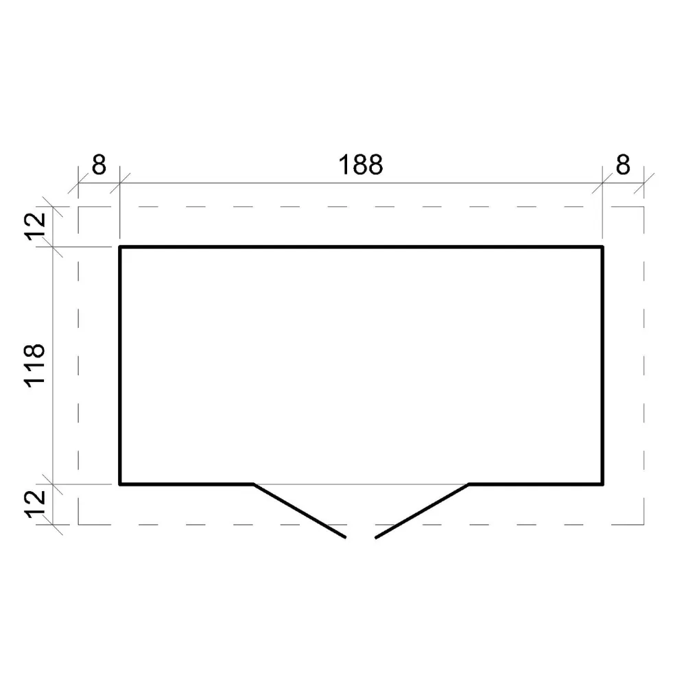 Timbela M311C1 casetta legno 200x130 cm 19 mm
