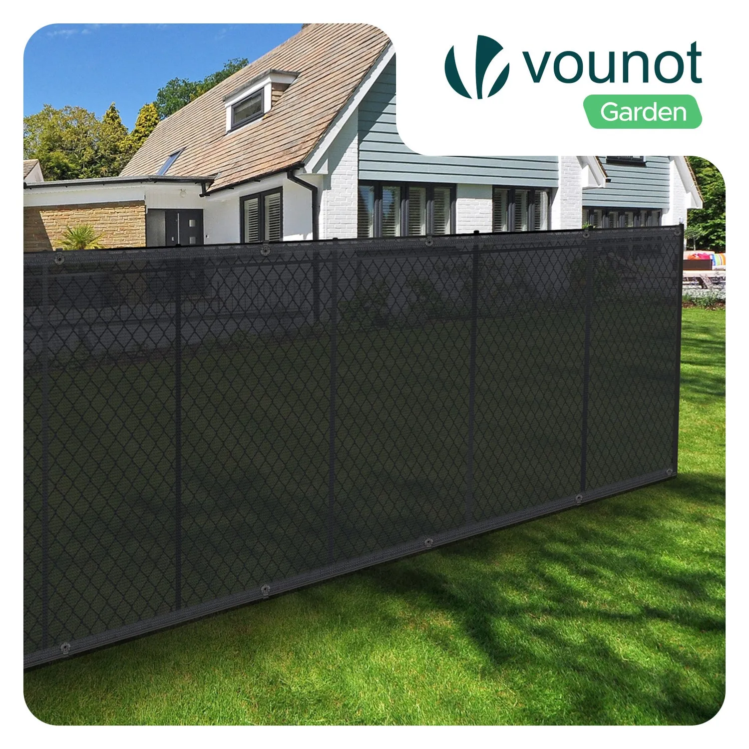 VOUNOT Telo Frangivista HDPE 1,5x20m Antracite 90g