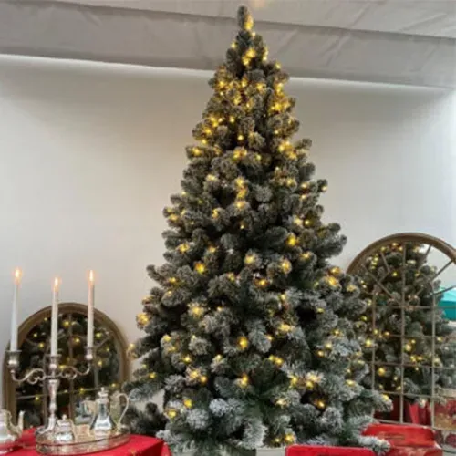 Giardini di Maggio Oxford albero di Natale innevato 180 cm con luci