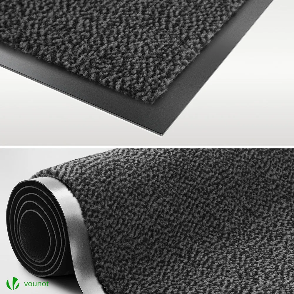 Vounot set 2 zerbini 60x90 cm grigio-nero antiscivolo