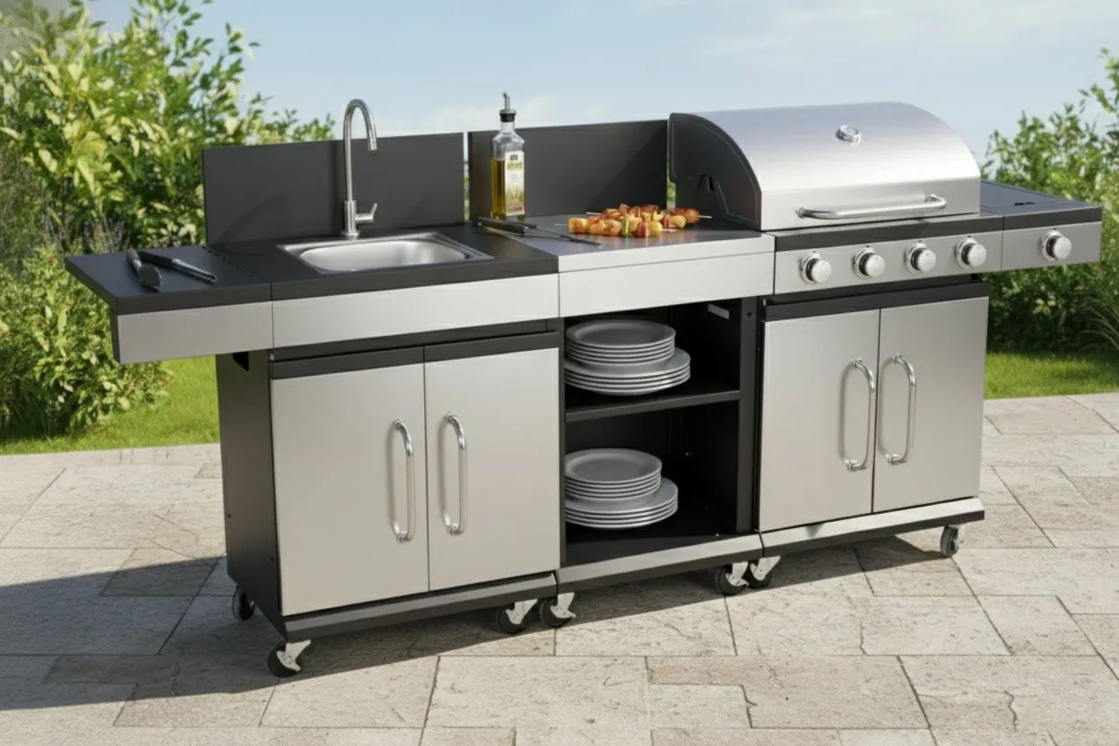 Giardini di Maggio Artemisia cucina da esterno gas 235 cm 4 fuochi