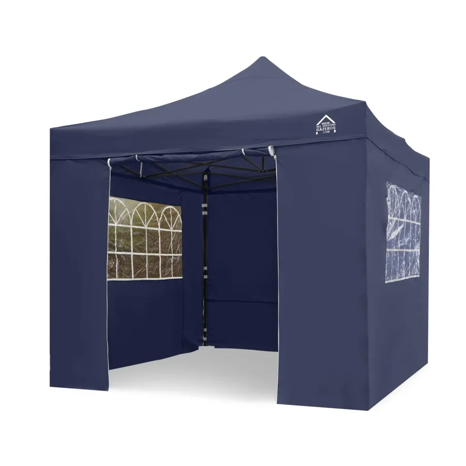 All Seasons Gazebos 3x3 m Gazebo con 4 Pareti Blu Navy