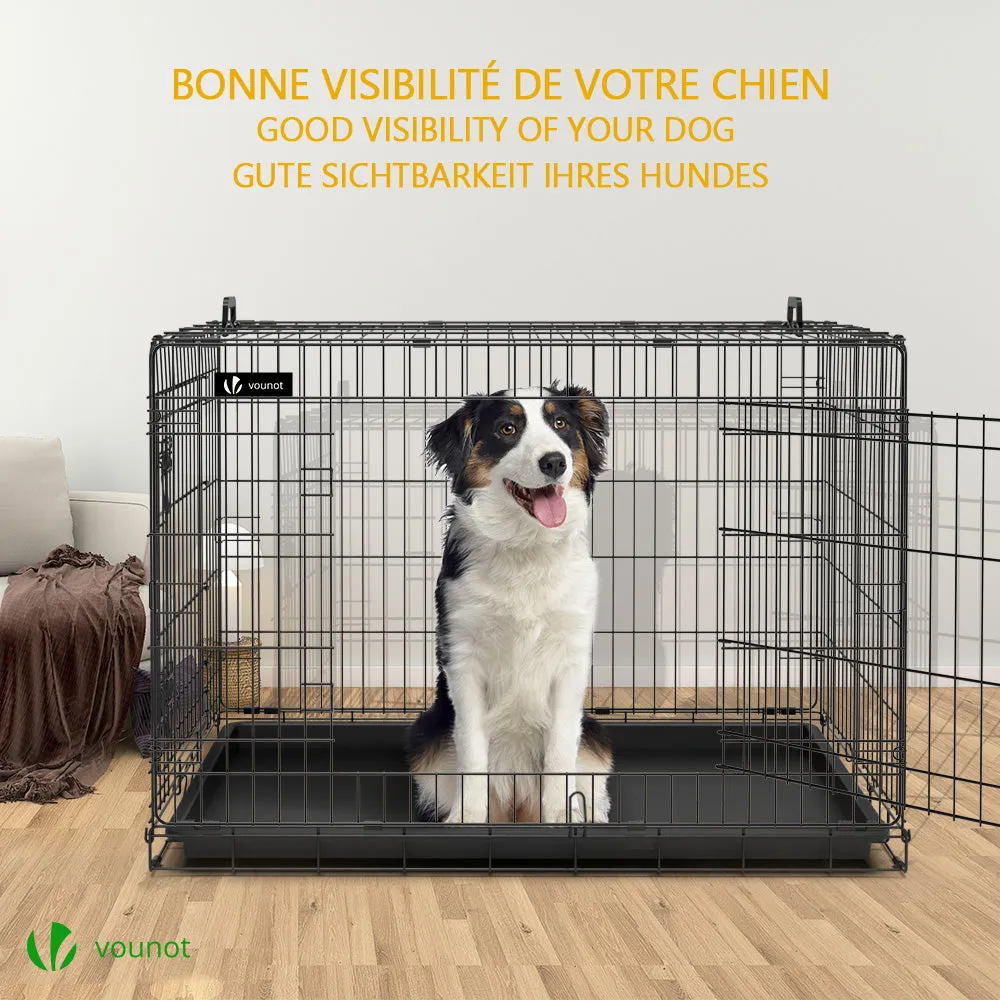 VOUNOT Gabbia per Cani Pieghevole 107x70x78 cm con Telo