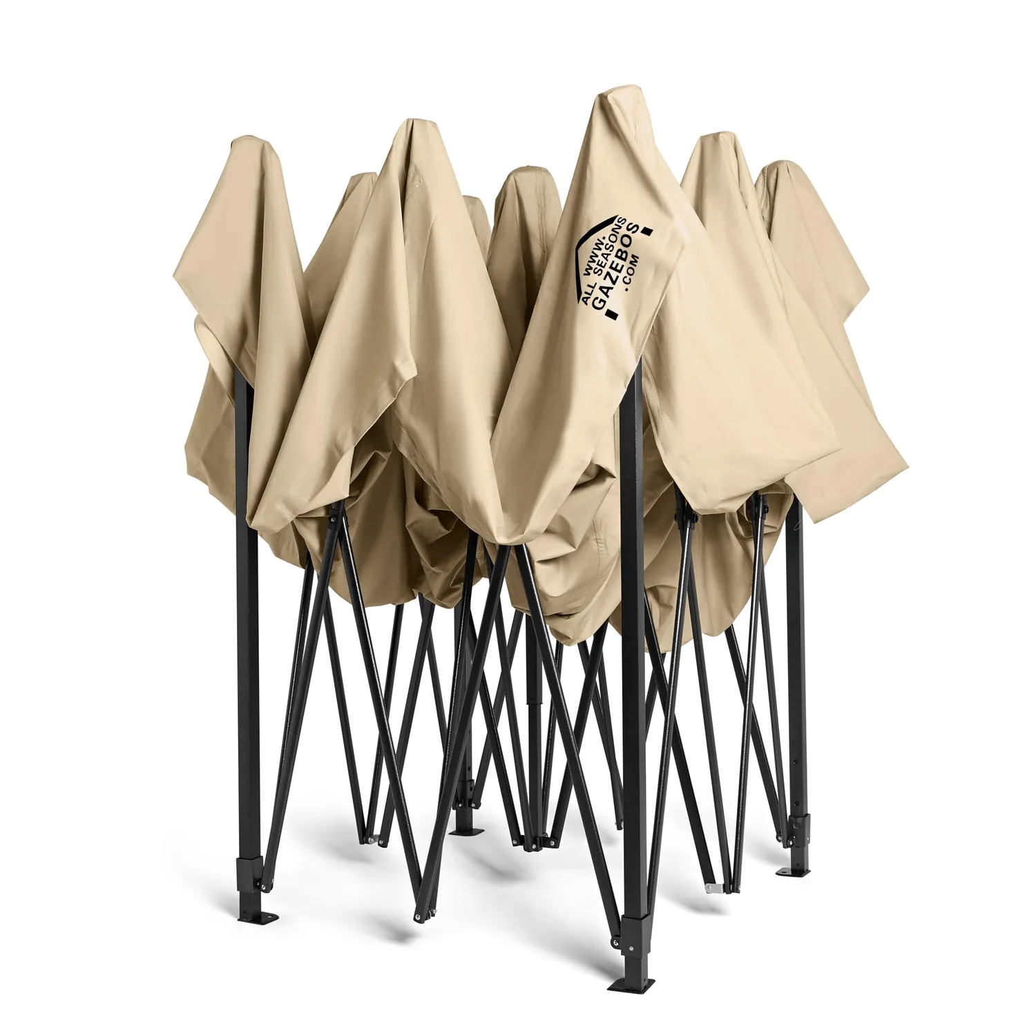 All Seasons Gazebos Gazebo 3x3 Beige 4 Pareti Impermeab