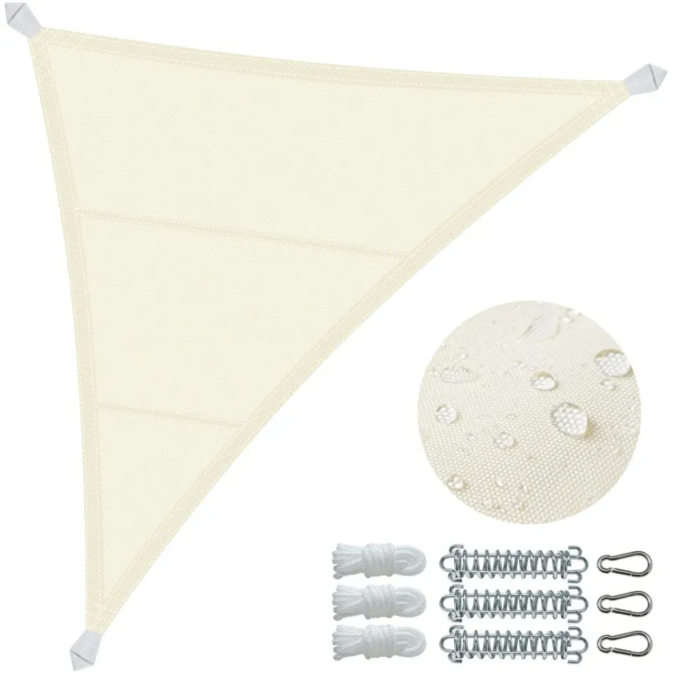 VOUNOT Vela ombreggiante triangolo 5x5x5 m beige