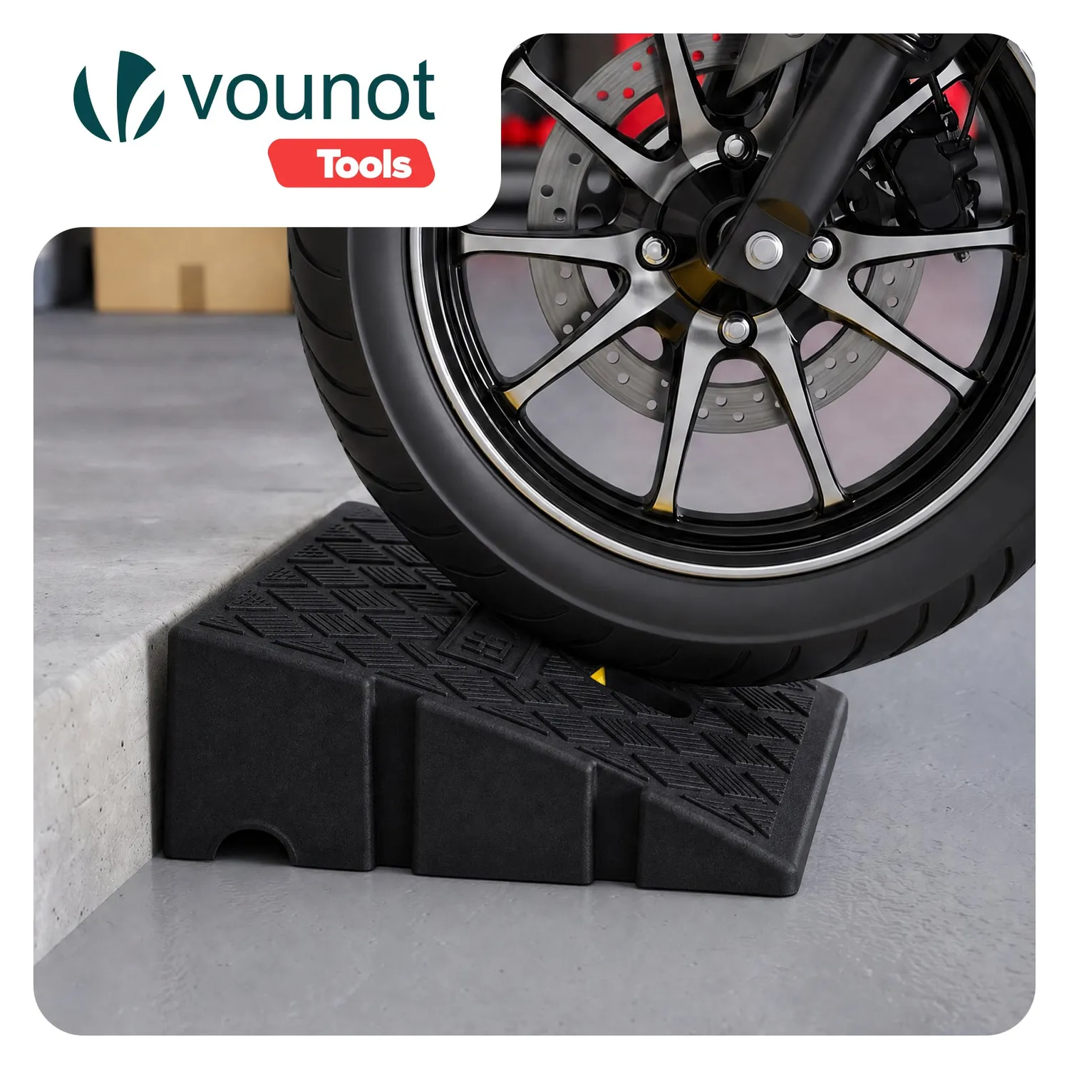 Vounot Rampa Marciapiede 25x27x11 cm Nera 2 Pezzi