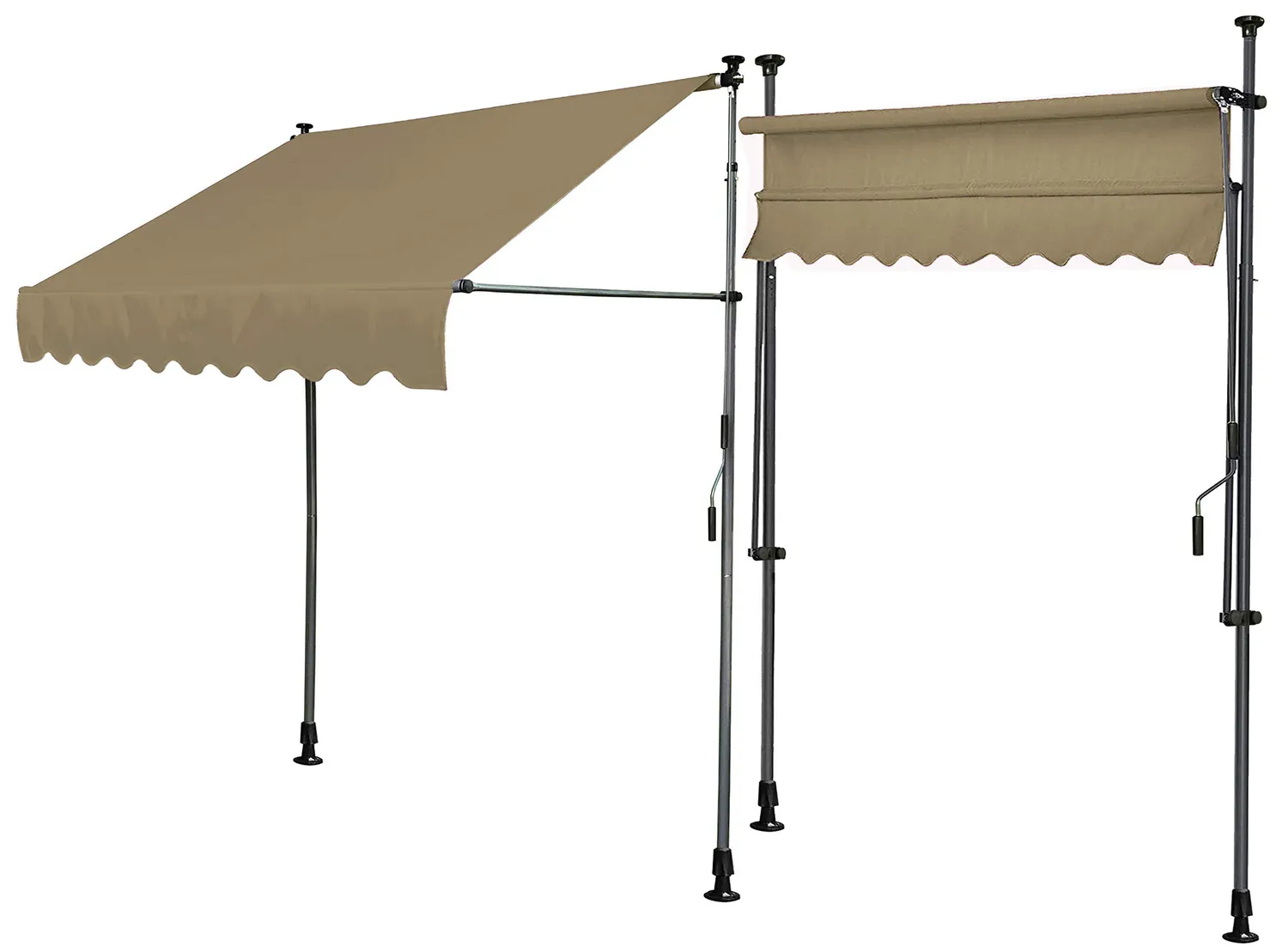 QUICK STAR Tenda Sole Morsetto Beige 200x130 cm Senza Fori