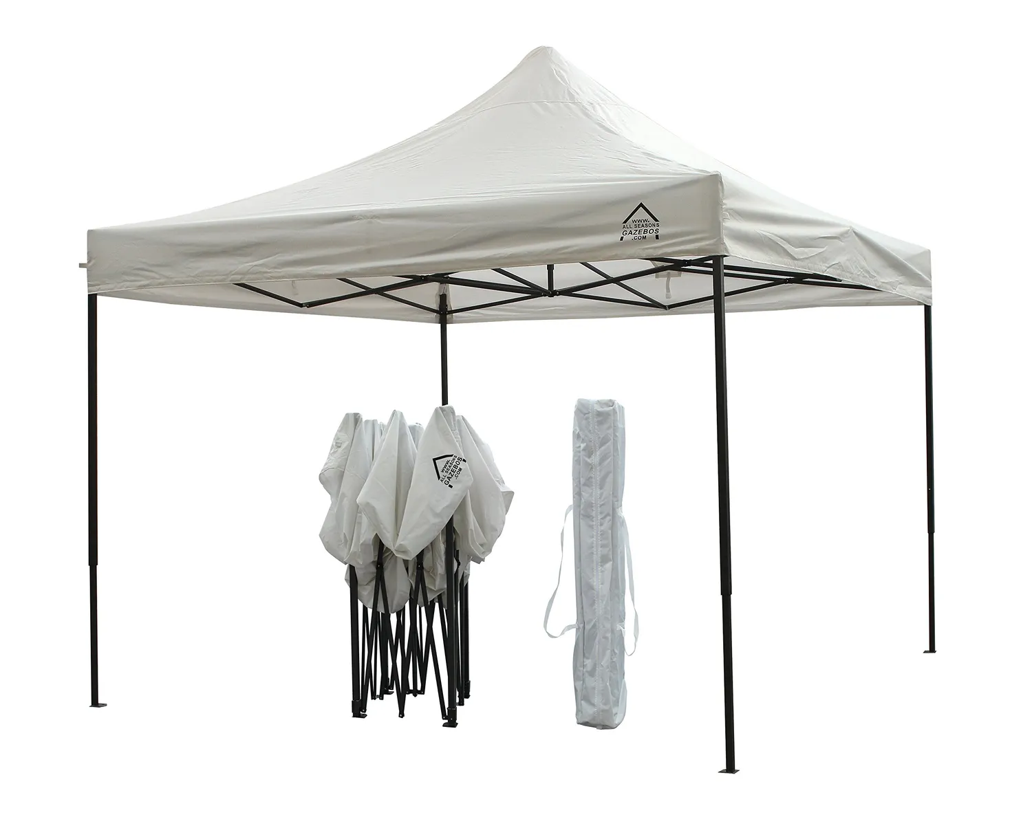 All Seasons Gazebos Gazebo 3x3 Bianco 4 Teli Impermeab