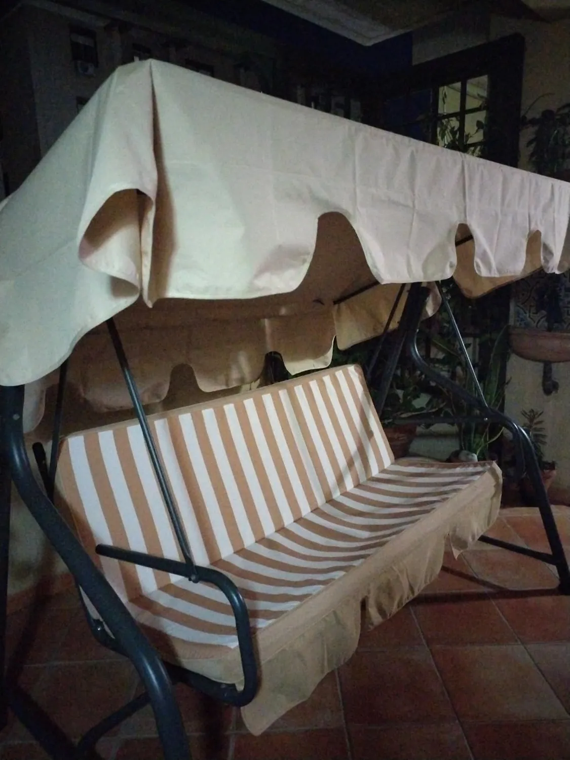QUICK STAR telo dondolo 3 posti 200x145 cm beige UV50