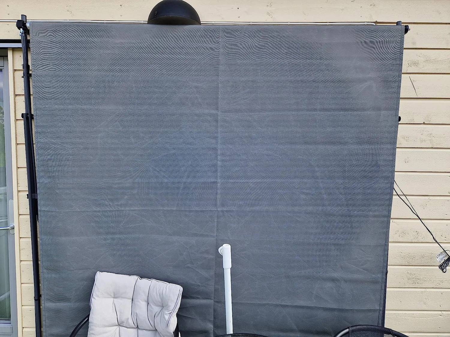 QUICK STAR Tenda a Morsetto 200x130 cm Grigia Senza Fori