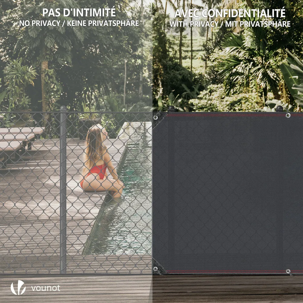 VOUNOT Telo Frangivista HDPE 1,5x10 m Antracite 230 g/m²