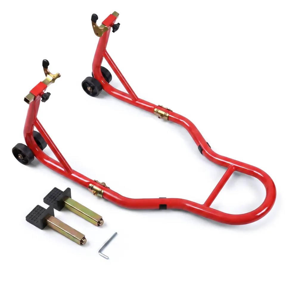 VOUNOT Cavalletto Moto Posteriore 390kg Rosso Acciaio