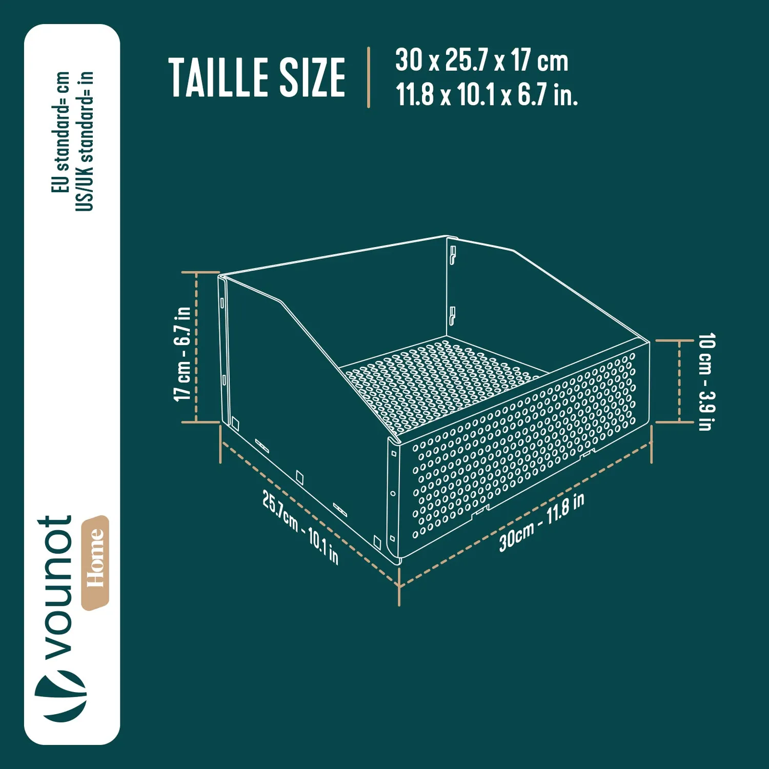 Vounot Cestello Bruciatore Pellet 30cm Nero per Camino