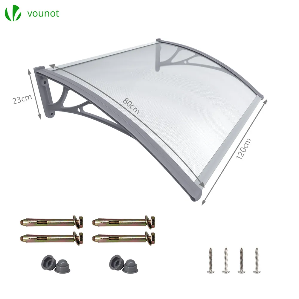 Vounot Pensilina Porta 120x80 cm Policarbonato Grigia