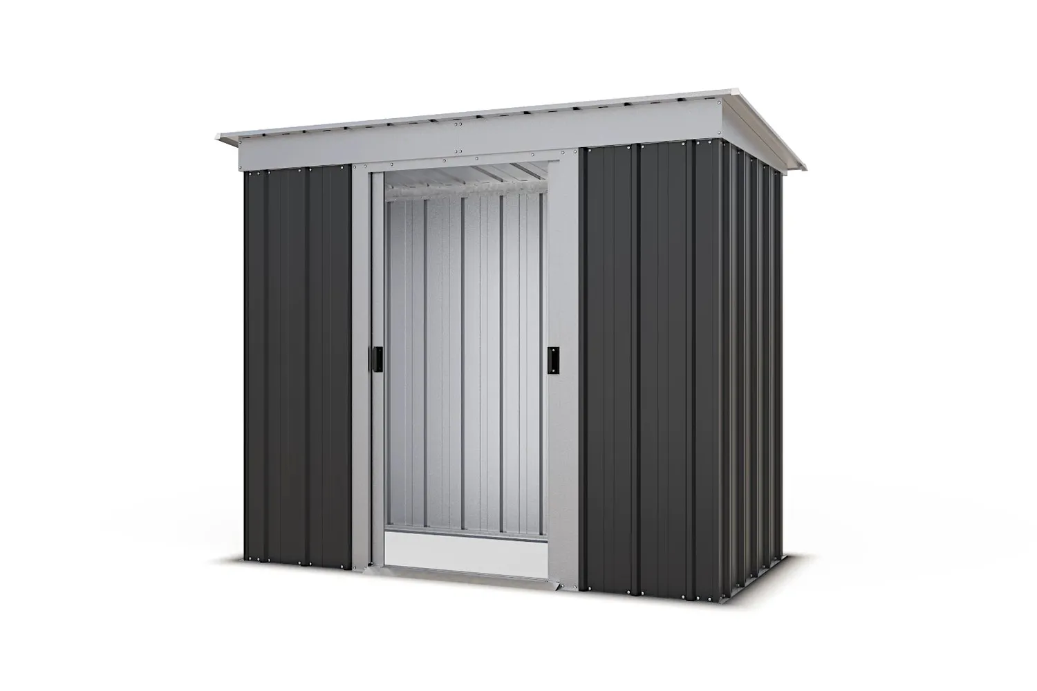 Yardmaster Castleton 6x4 capanno metallo tetto monopendenza grigio