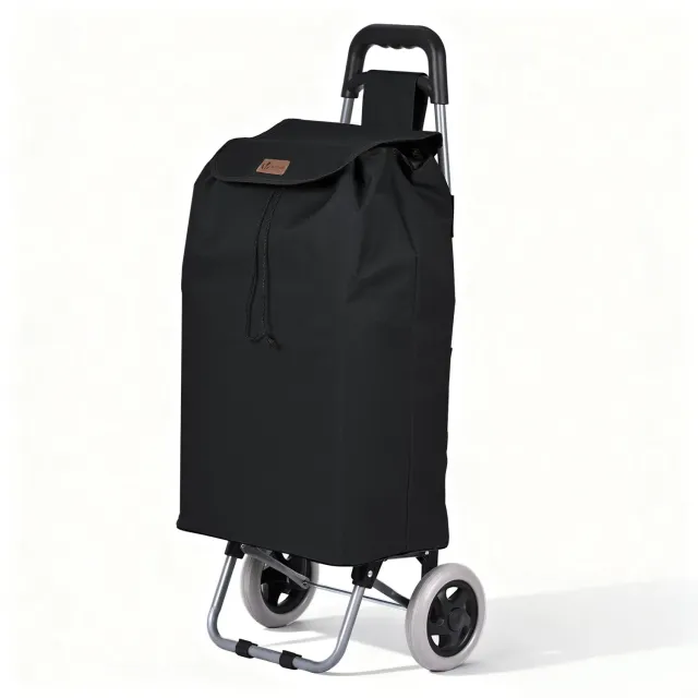VOUNOT Carrello Spesa 59L Nero 2 Ruote Pieghevole
