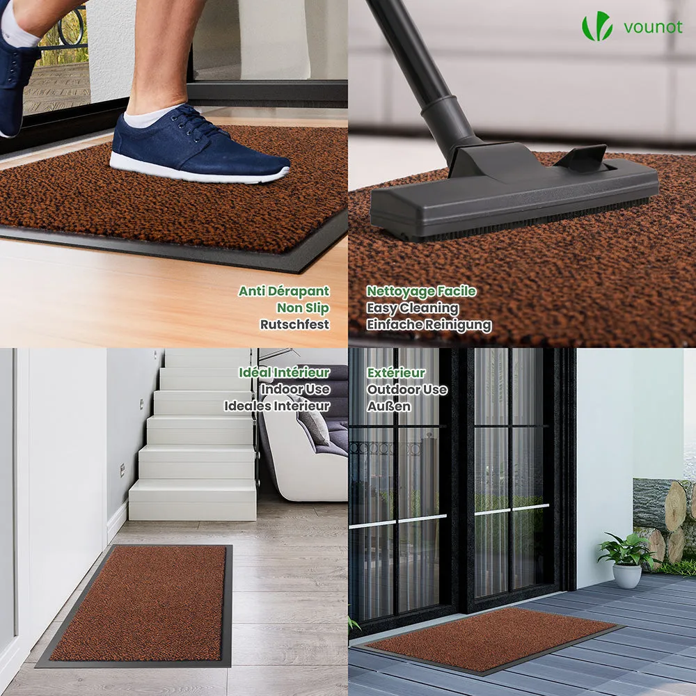 Vounot zerbino ingresso 60x90cm marrone nero assorbente