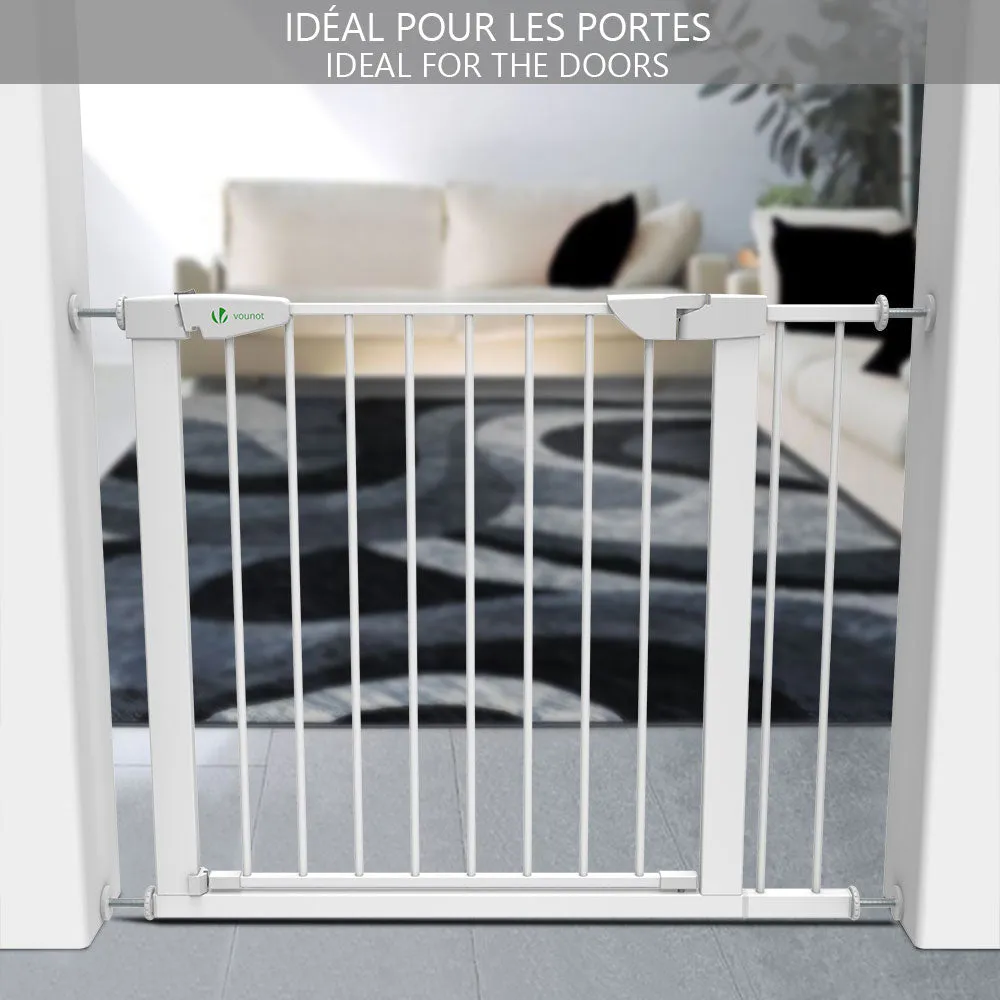 VOUNOT Barriera Sicurezza Porte Scale 88-96cm Bianca