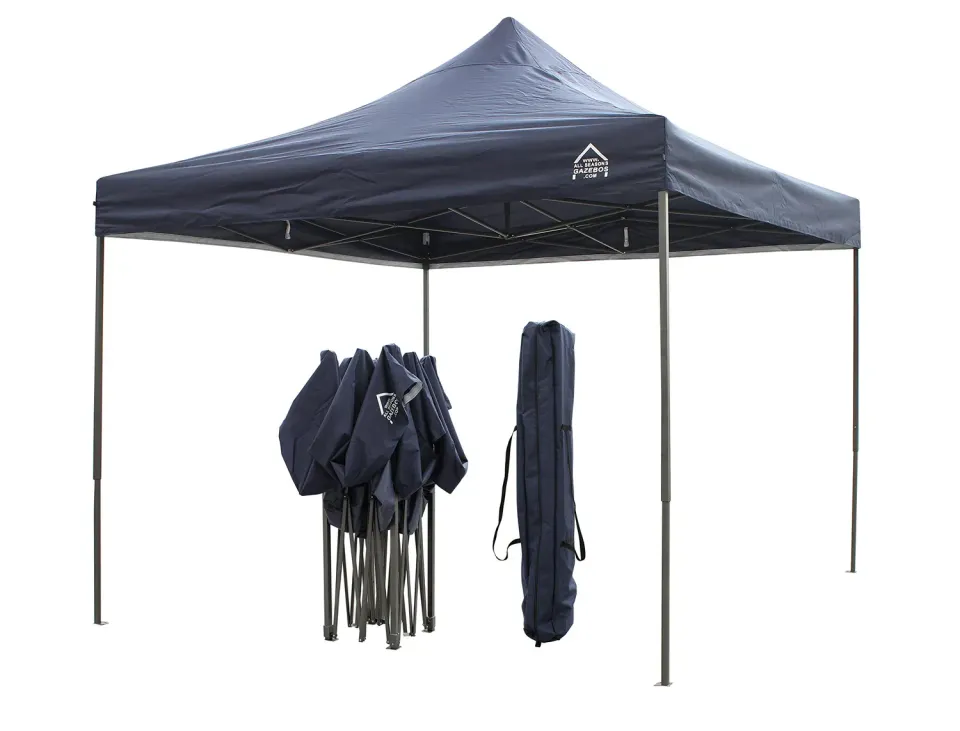 All Seasons Gazebos Robusto gazebo pieghevole 3x3 m blu marino impermeabile