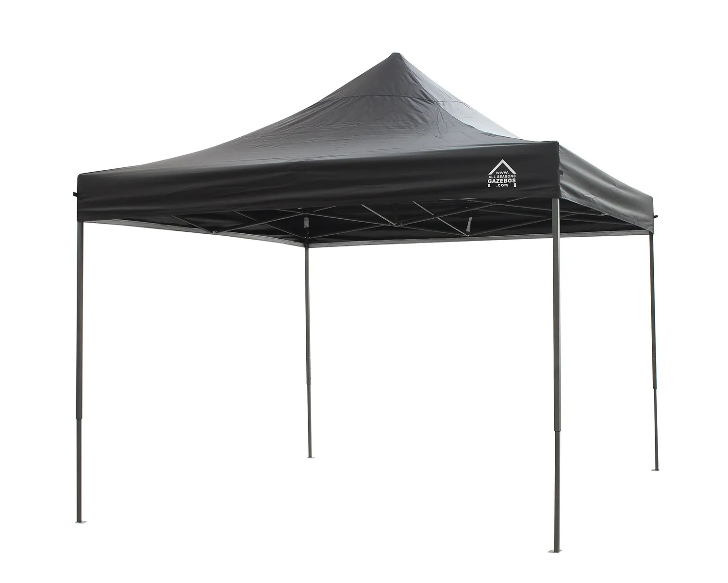 All Seasons Gazebos Robusto 3x3 m gazebo pieghevole nero impermeabile