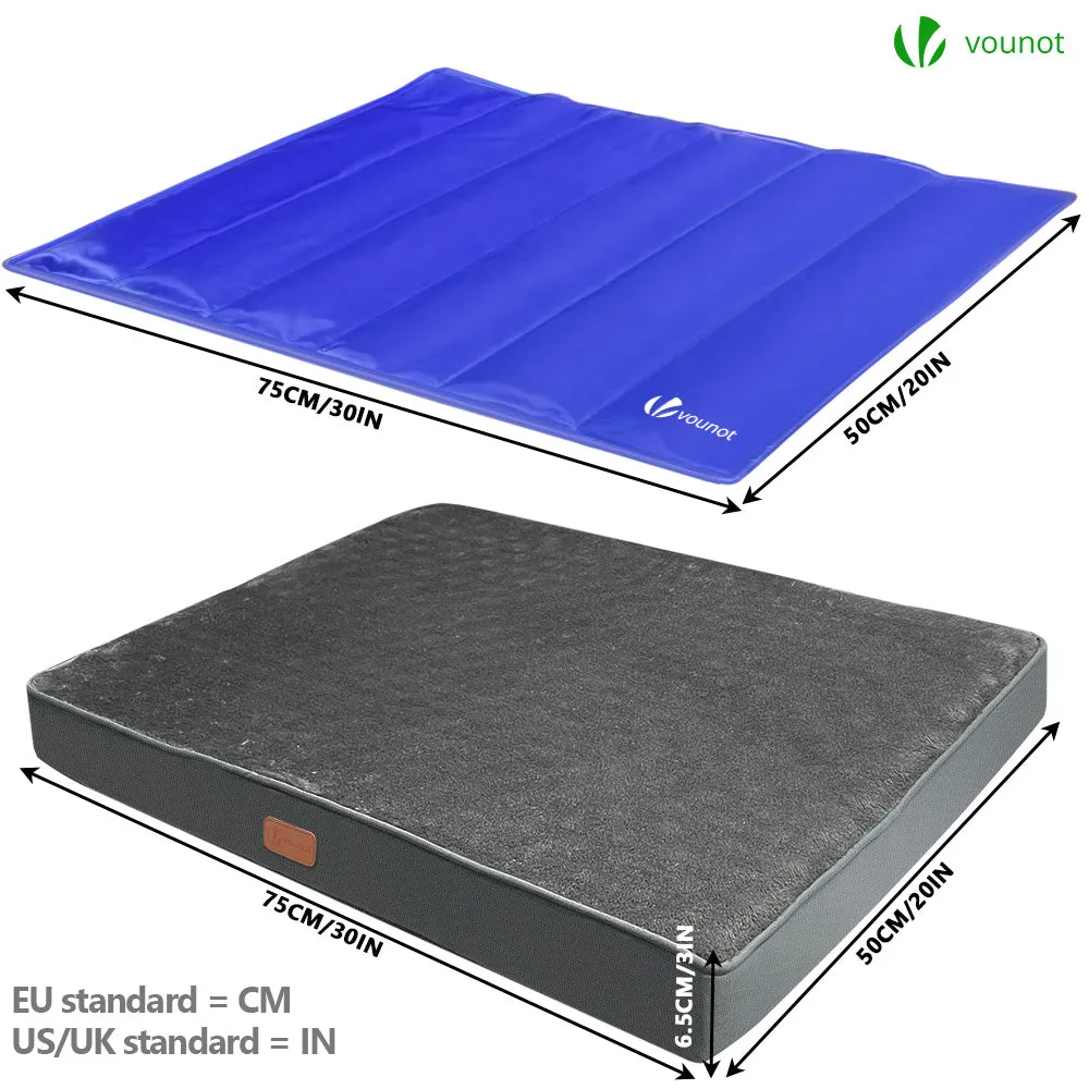 VOUNOT Cuccia Materasso Cane 76x51x9cm con Tappetino Gel