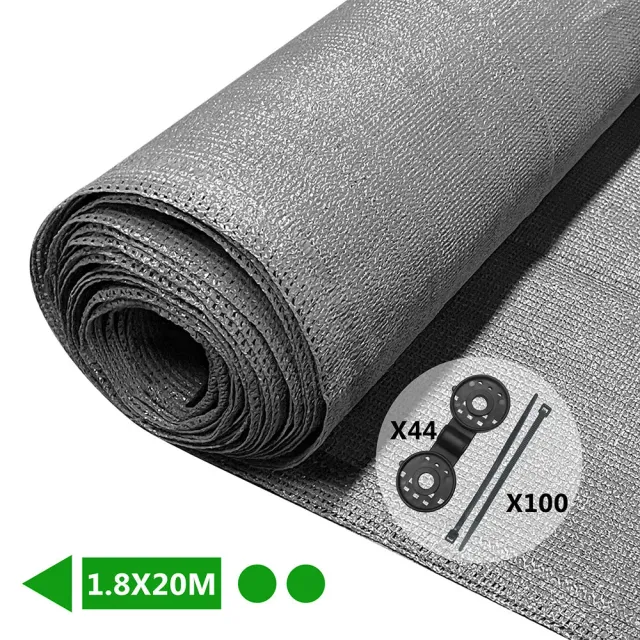 VOUNOT telo frangivista 1,8x20 m grigio HDPE 150g occultante