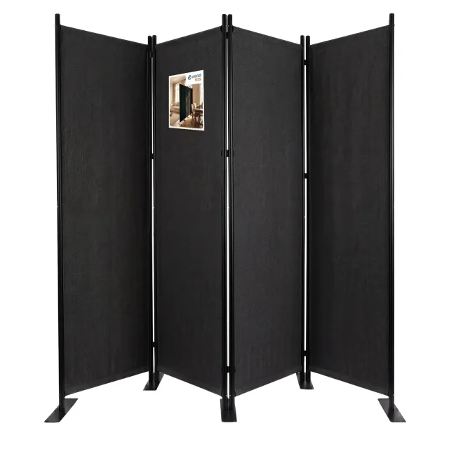 VOUNOT paravento interno 4 pannelli antracite 228x164 cm