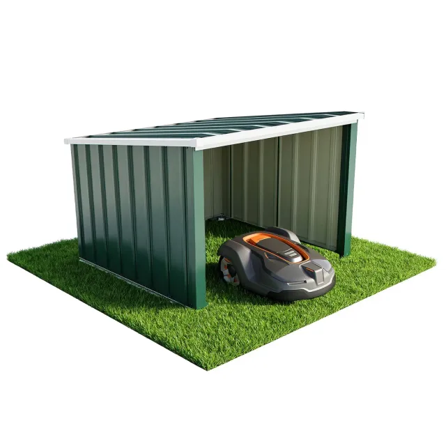 VOUNOT Garage Robot Tagliaerba 78x92x62 cm Verde Metallo