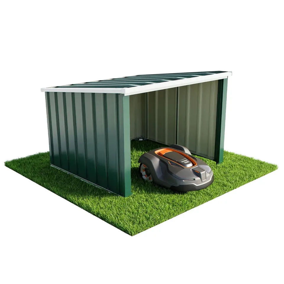 VOUNOT Garage Robot Tagliaerba 78x92x62 cm Verde Metallo
