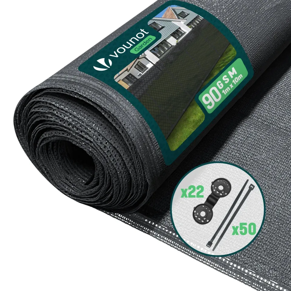 VOUNOT telo frangivista HDPE 1x10 m antracite 90 g