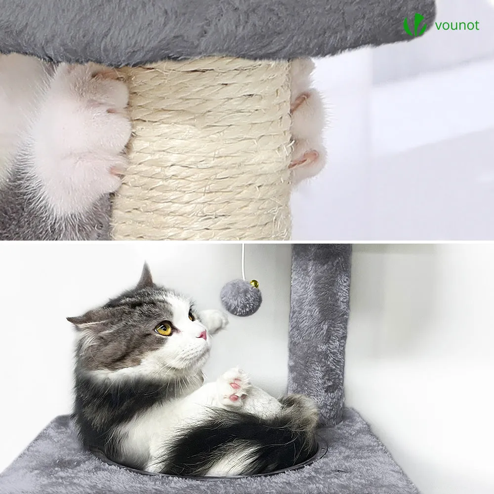 Vounot Albero Tiragraffi Gatto 138cm Grigio Capsula Niche