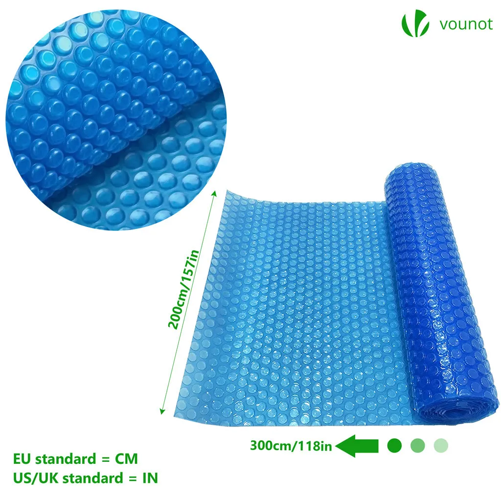 VOUNOT Telo Termico Piscina a Bolle Blu 300x200cm 120 Micron