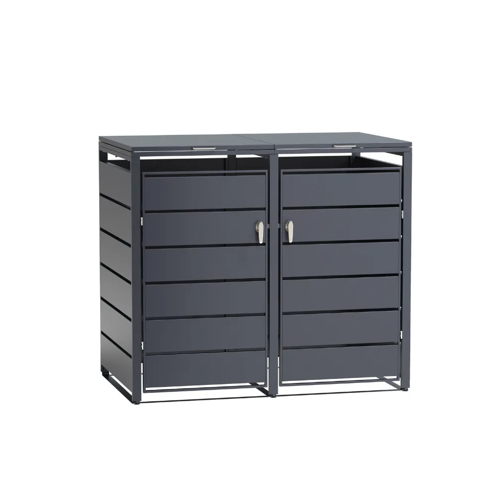 Timbela M802-2K box copribidoni acciaio 2x240L antracite