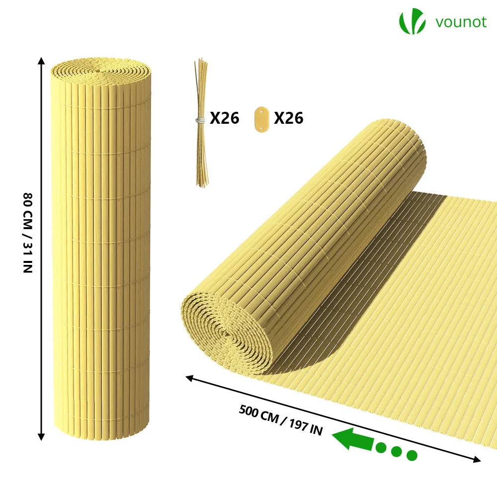 Vounot cannicciato PVC frangivista 80x500 cm beige