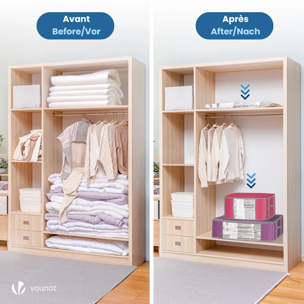 VOUNOT Kit Sottovuoto 9pz con Pompa Salvaspazio Vestiti