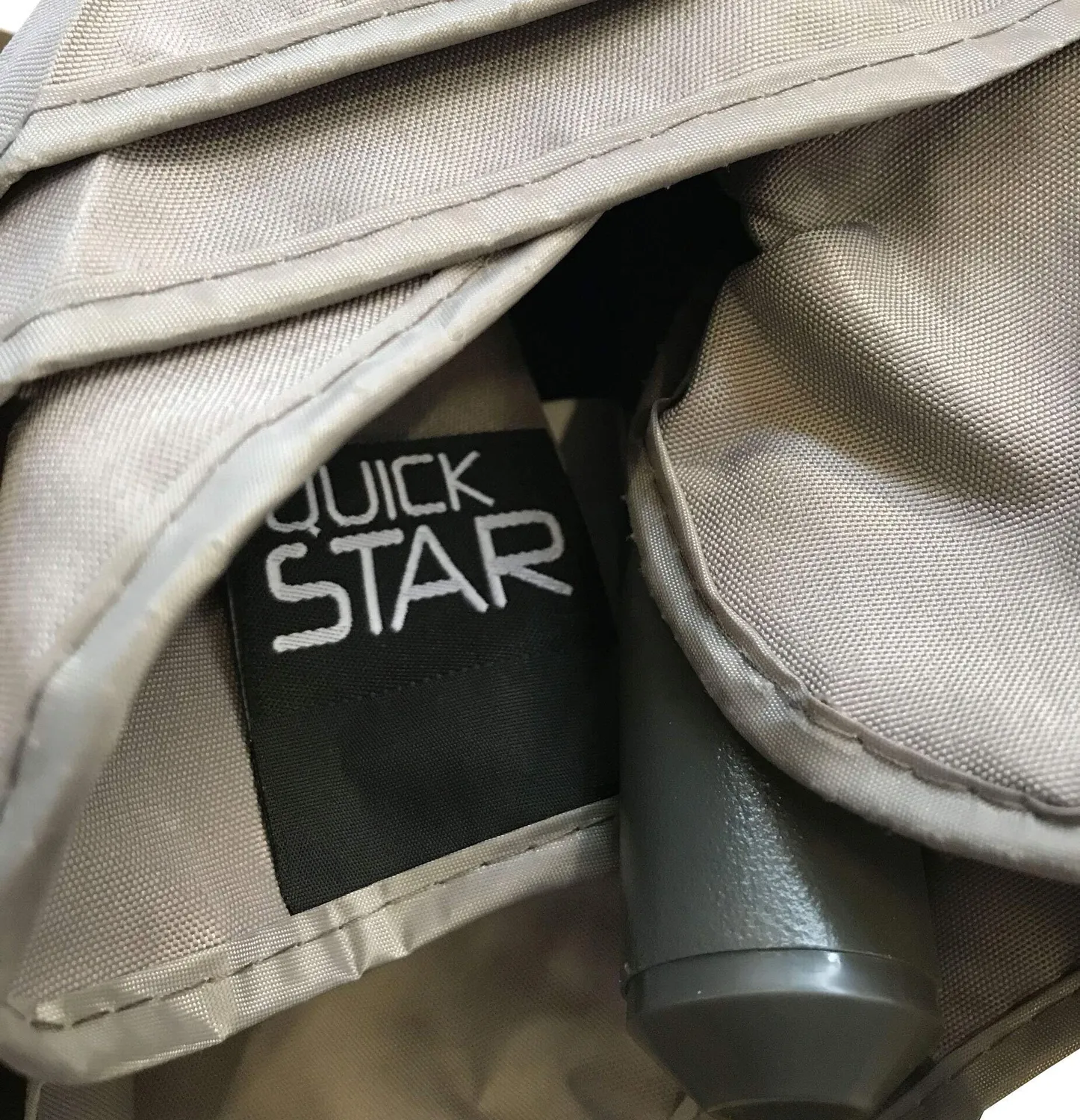 Quick Star ombrellone da balcone 2x1,25 m grigio pieghevole