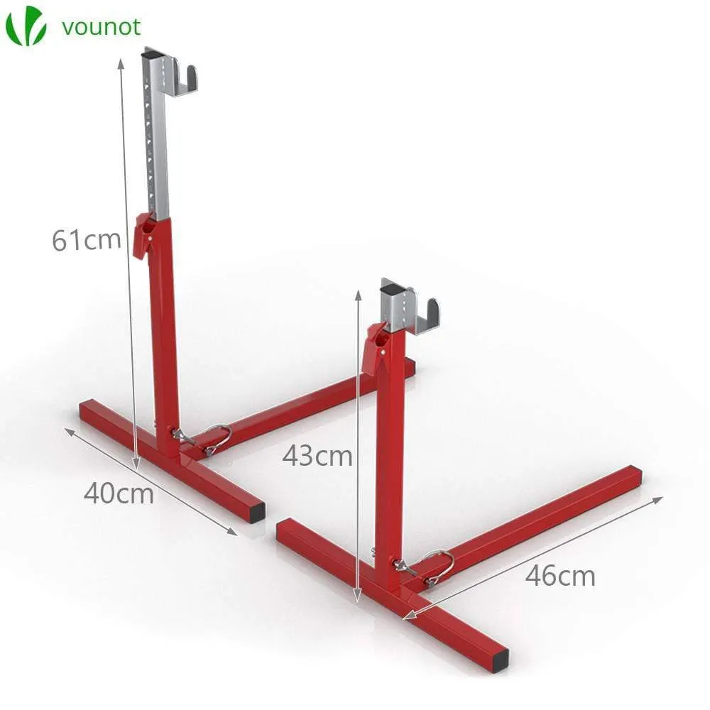 Vounot sollevatore tosaerba rosso altezza regolabile 50 kg