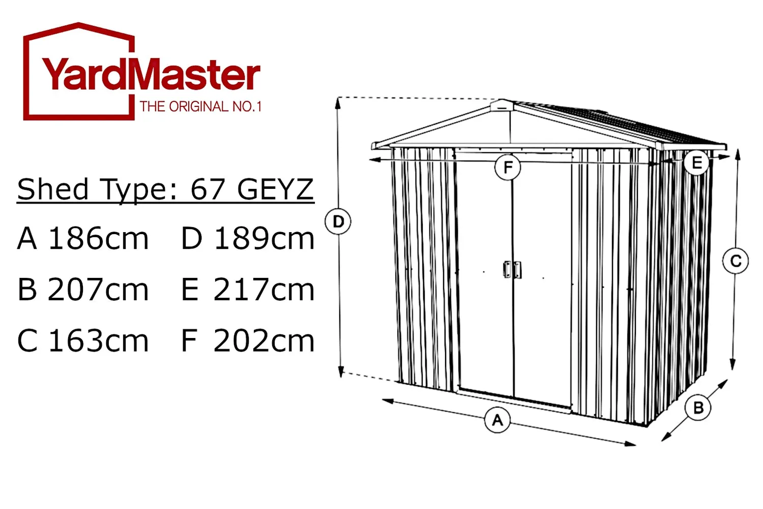 Yardmaster Emerald Deluxe Apex 6x7 casetta metallo verde