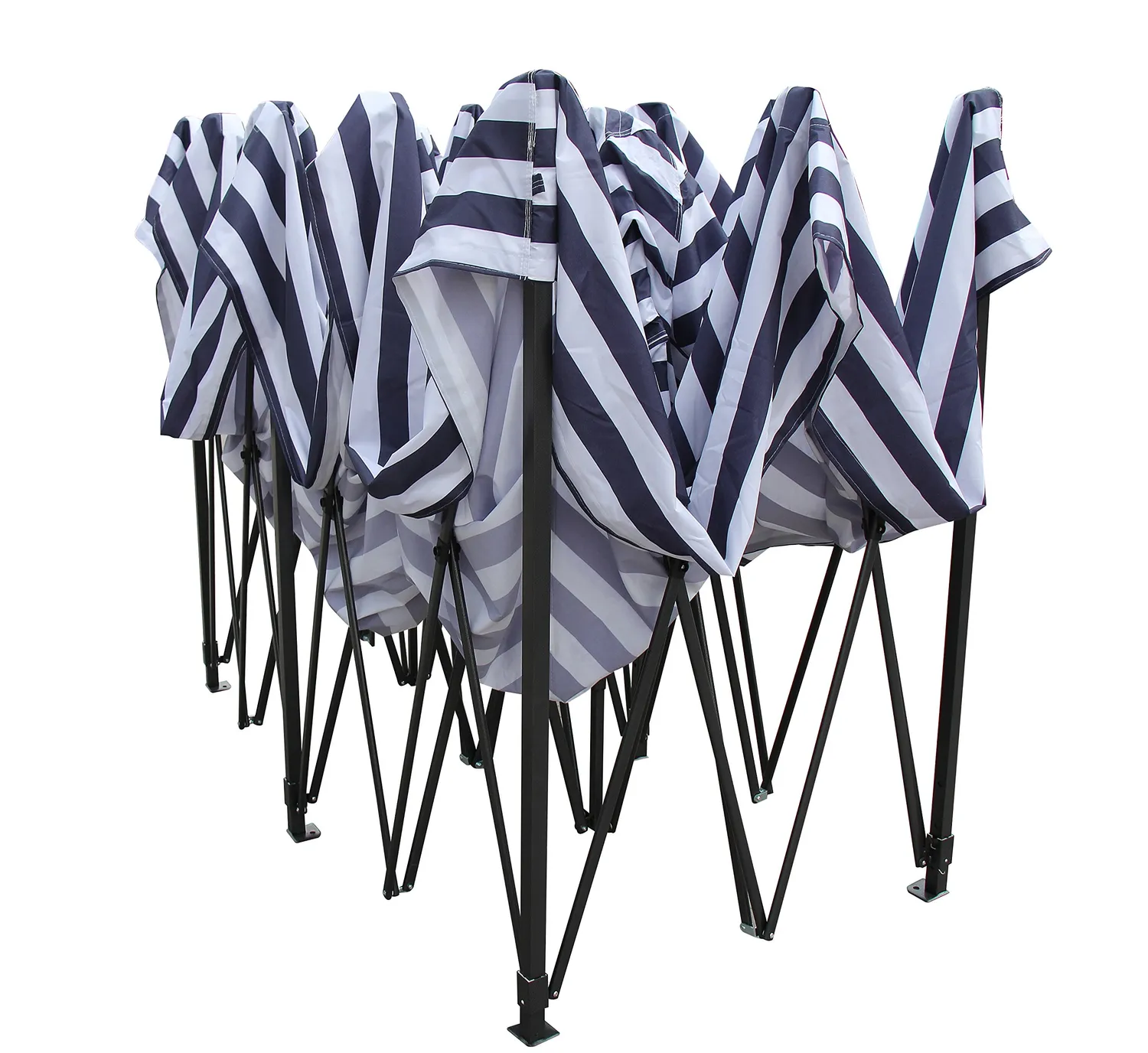 All Seasons Gazebos Robusto 3x6 m gazebo pieghevole strisce blu impermeab.