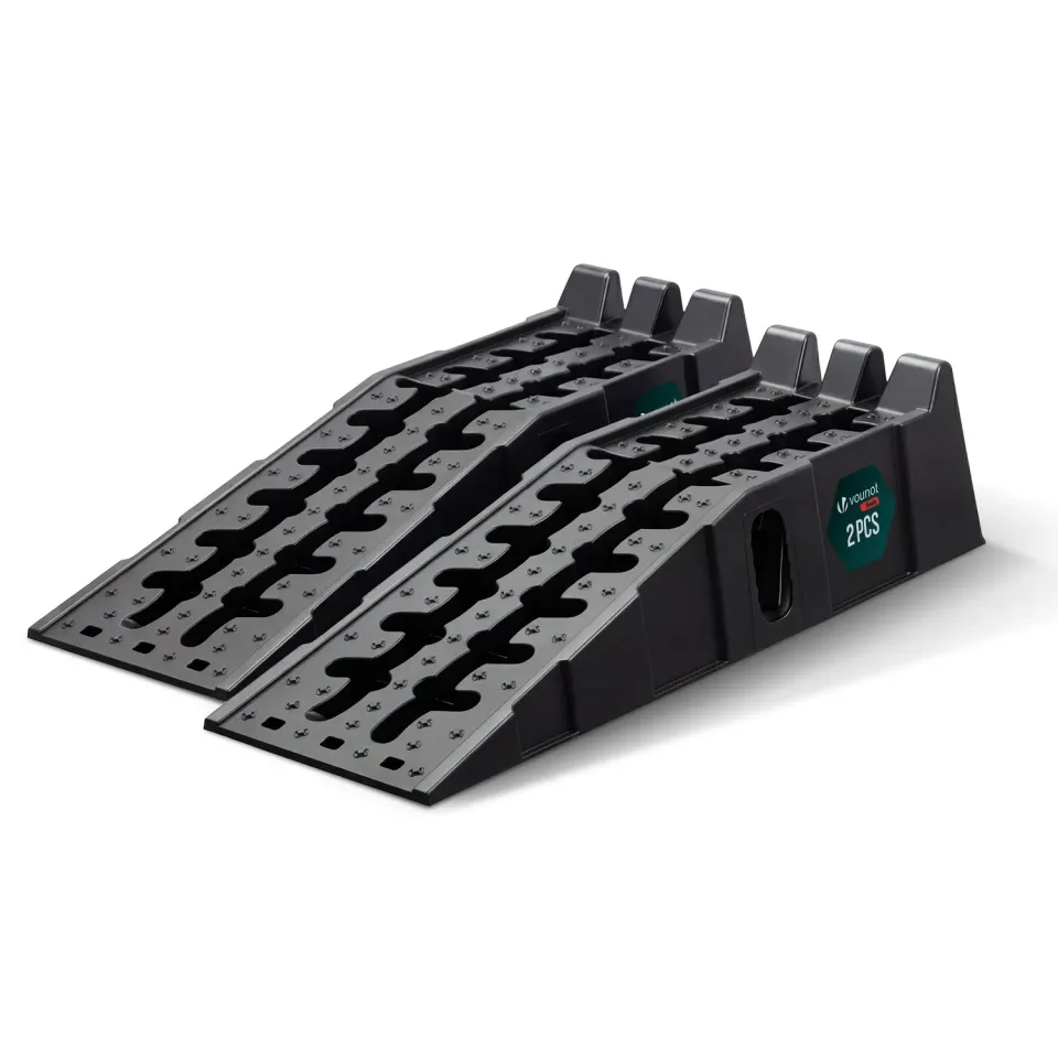 VOUNOT Rampe Livellamento Auto 5T 91x30,5x22 cm in PP Nero 2pz