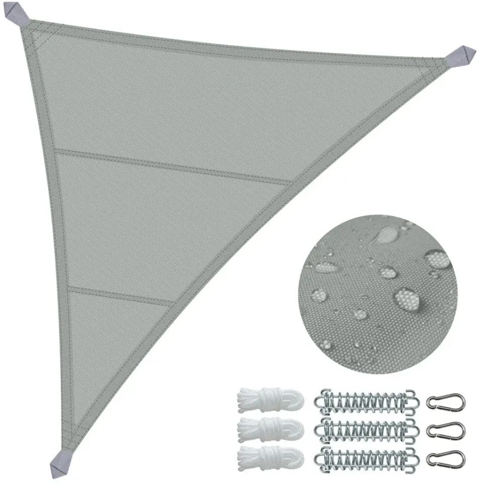VOUNOT vela ombreggiante triangolare grigia 5x5x5 m