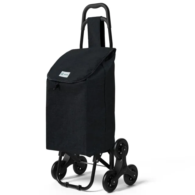 VOUNOT Carrello Spesa Pieghevole Nero 32L Saliscale 30kg