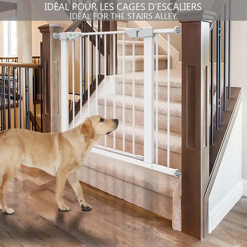 VOUNOT Barriera Sicurezza Porte Scale 88-96cm Bianca