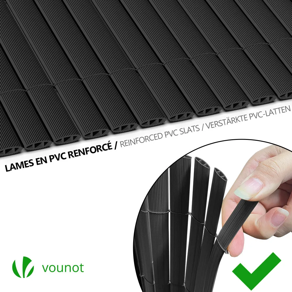 VOUNOT Cannicciato PVC Frangivista 100x300cm Grigio